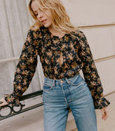 DÔEN Tops | Jamie Top Foxglove Floral - Women