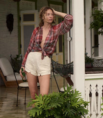 DÔEN Tops | Janis Top Francine Plaid - Women