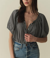 DÔEN Tops | June Top La Maddalena Gingham - Women