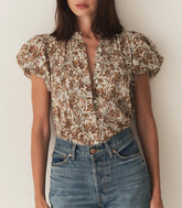 DÔEN Tops | Millie Top Blanc Narcissus Floral - Women