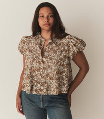 DÔEN Tops | Millie Top Blanc Narcissus Floral - Women