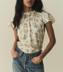 DÔEN Tops | Yvie Top Gold Frolicking Floral - Women