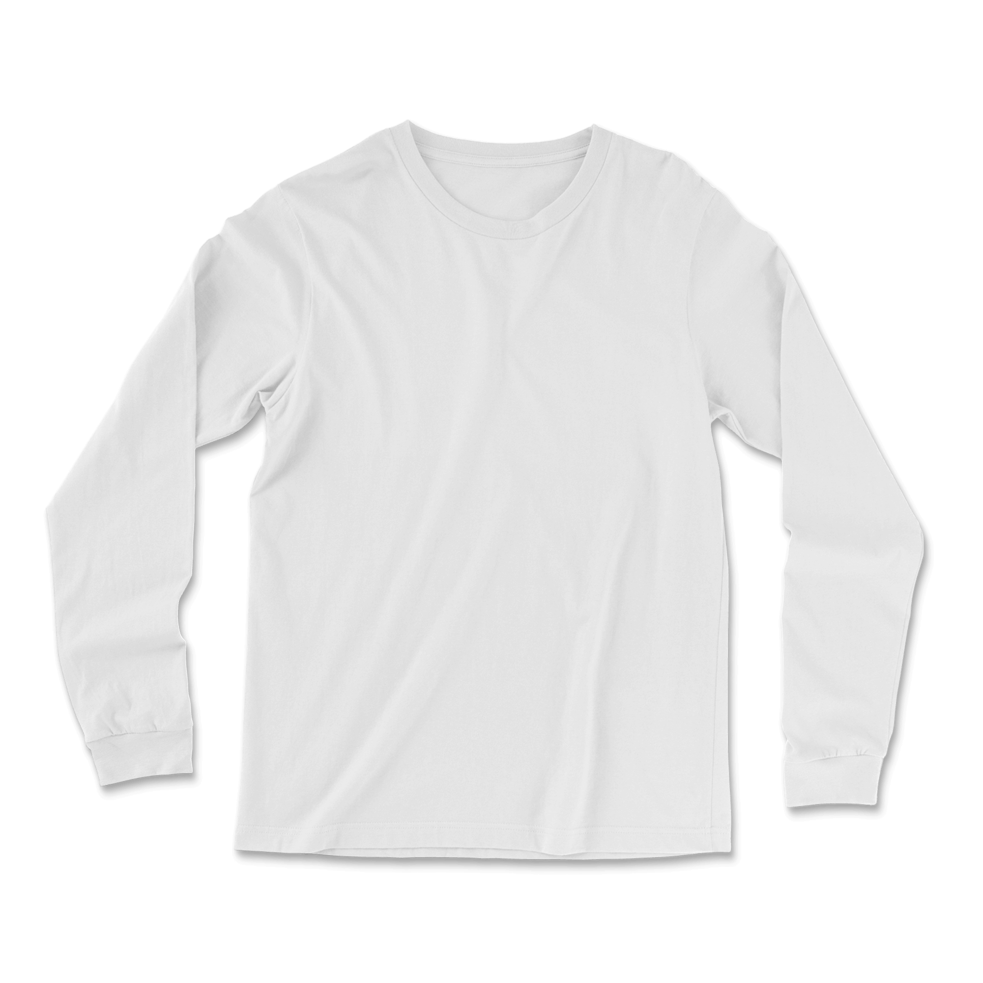 Custom Long Sleeve T-shirt Men - White