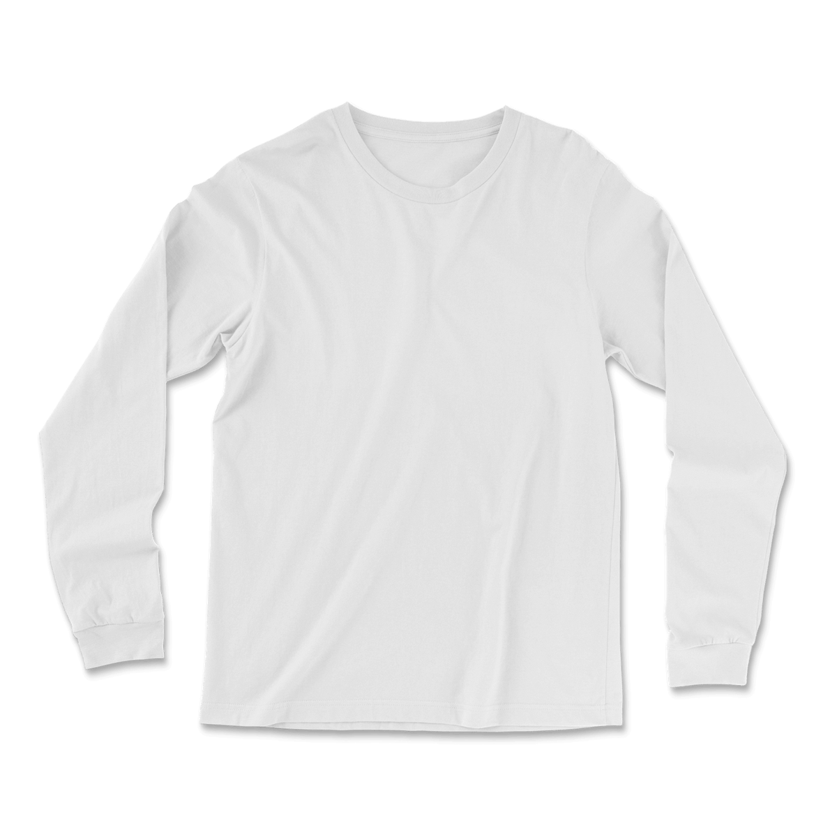 Custom Long Sleeve T-shirt Men - White