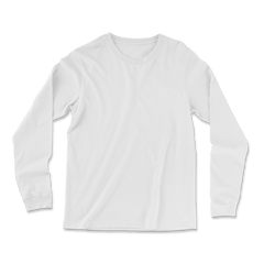 Custom Long Sleeve T-shirt Men - White
