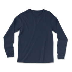Custom Long Sleeve T-shirt Men - Navy