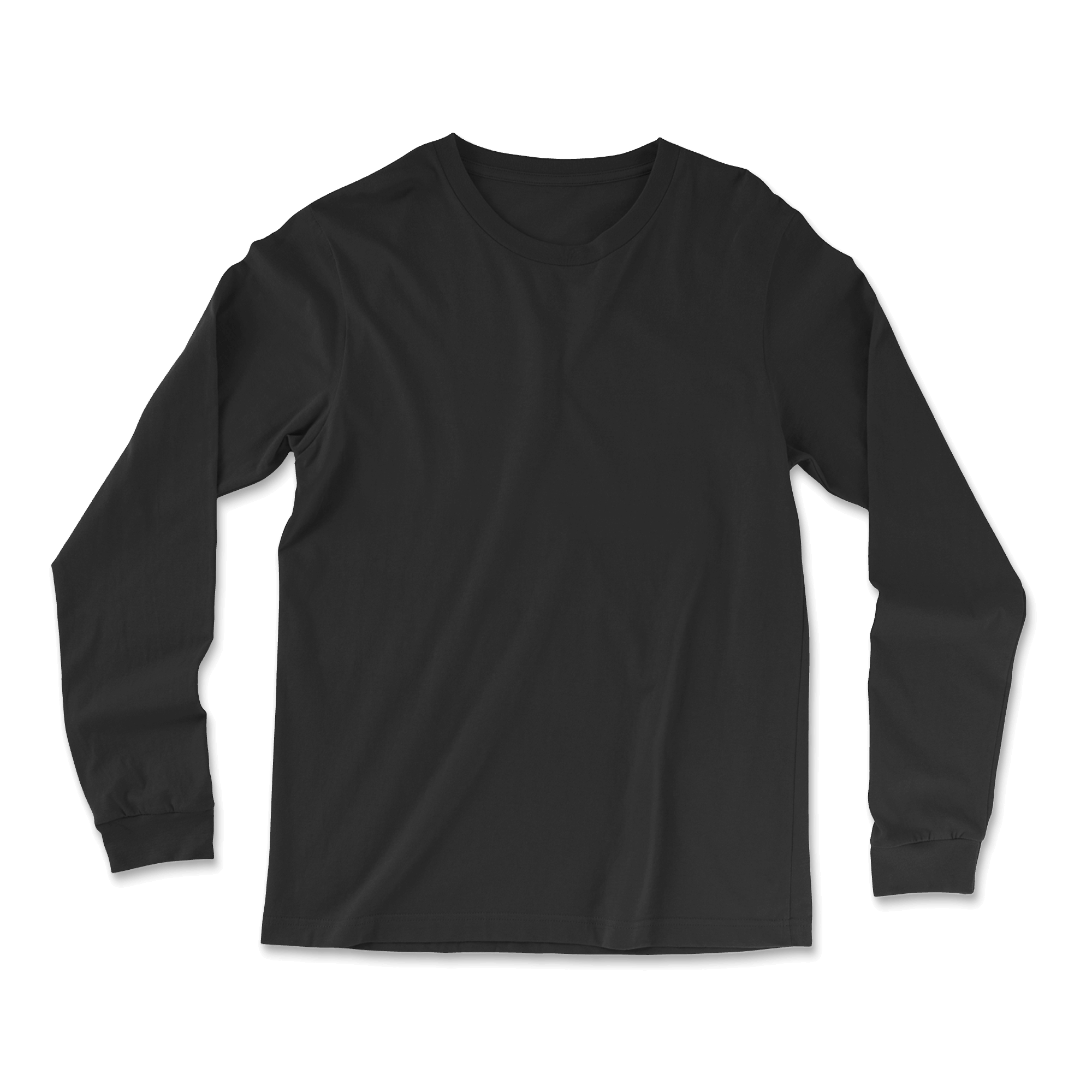 Custom Long Sleeve T-shirt Men - Black