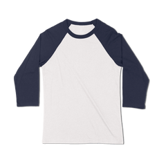 Custom Baseball T-shirt Men - White-Navy