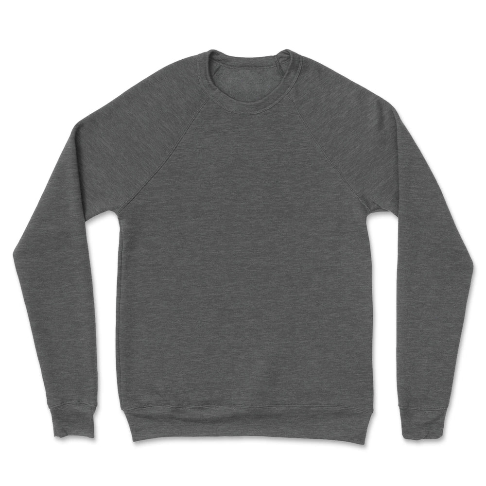 Custom Pullover Crew Sweatshirt Men - Dark Grey Heather