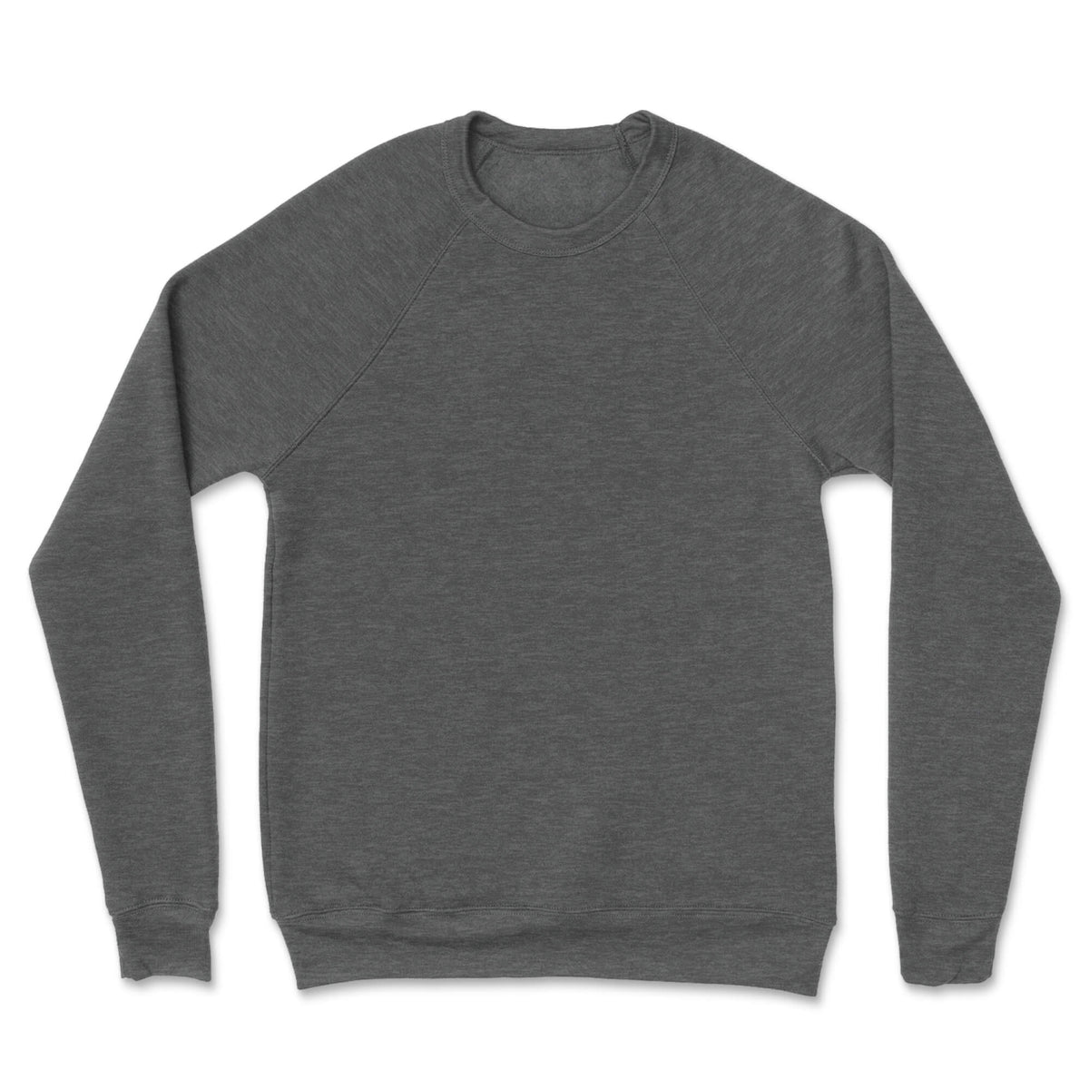 Custom Pullover Crew Sweatshirt Men - Dark Grey Heather
