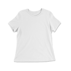 Custom 100% Cotton Relaxed Fit T-shirt Women - White