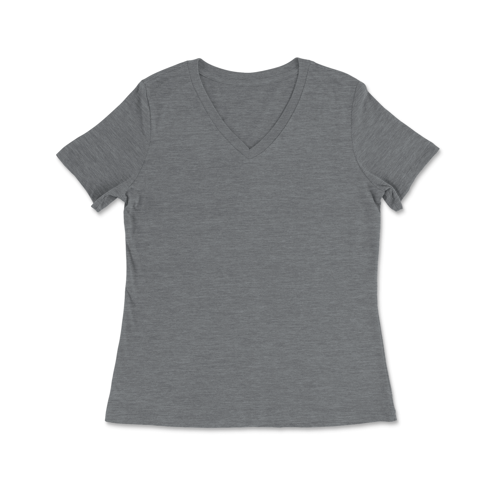 Custom Triblend Relaxed Fit V-Neck T-shirt Women - Grey