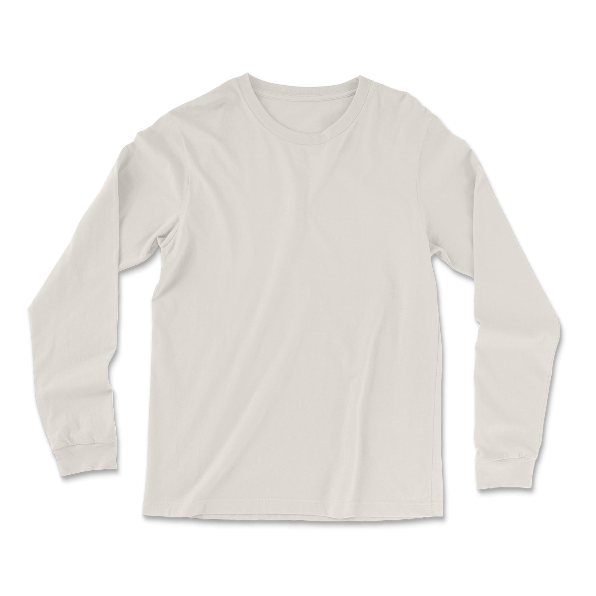 Custom Long Sleeve T-shirt Men - Natural
