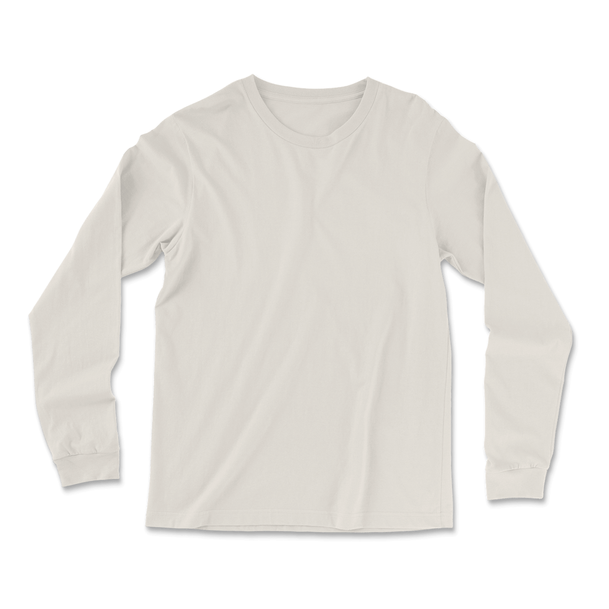 Custom Long Sleeve T-shirt Men - Natural