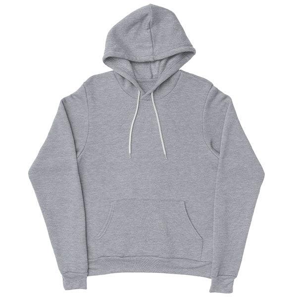 Custom Pullover Hoodie Men - Athletic Grey