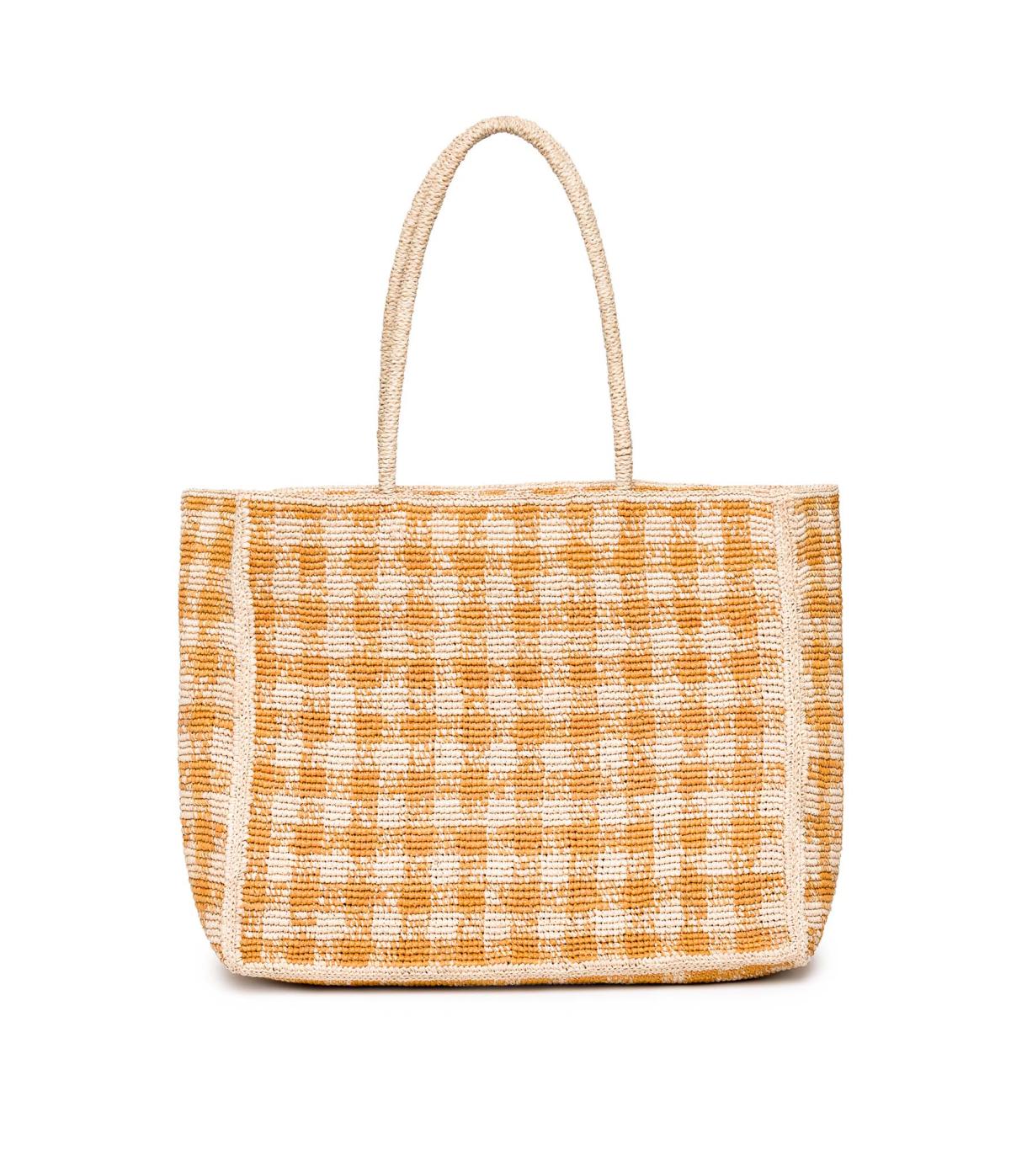 DÔEN Bags | Grande Mathilde Bag Mustard Gingham Raffia - Women