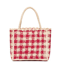 DÔEN Bags | Petite Mathilde Bag Red Gingham Raffia - Women