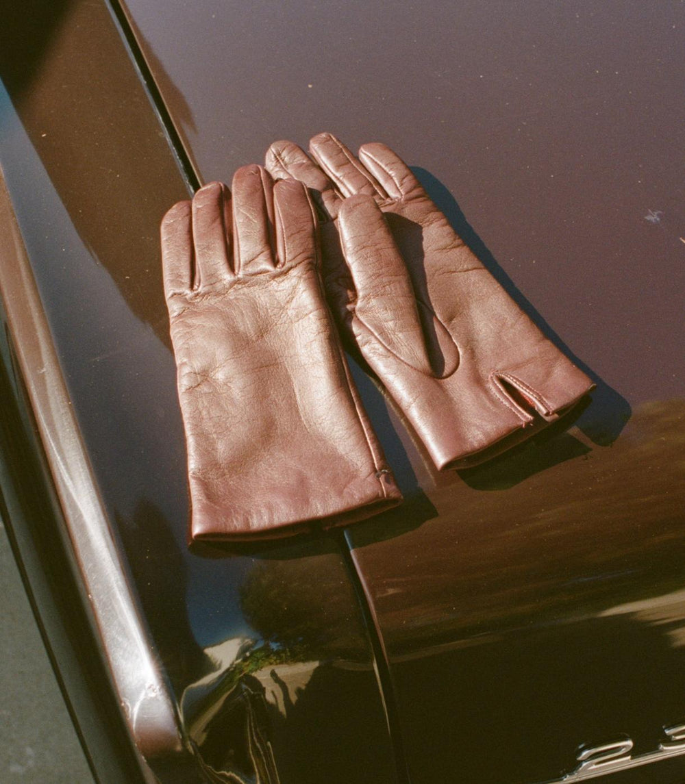 DÔEN Belts, Hats &amp; Gloves | Rhine Gloves Bordeaux Leather - Women