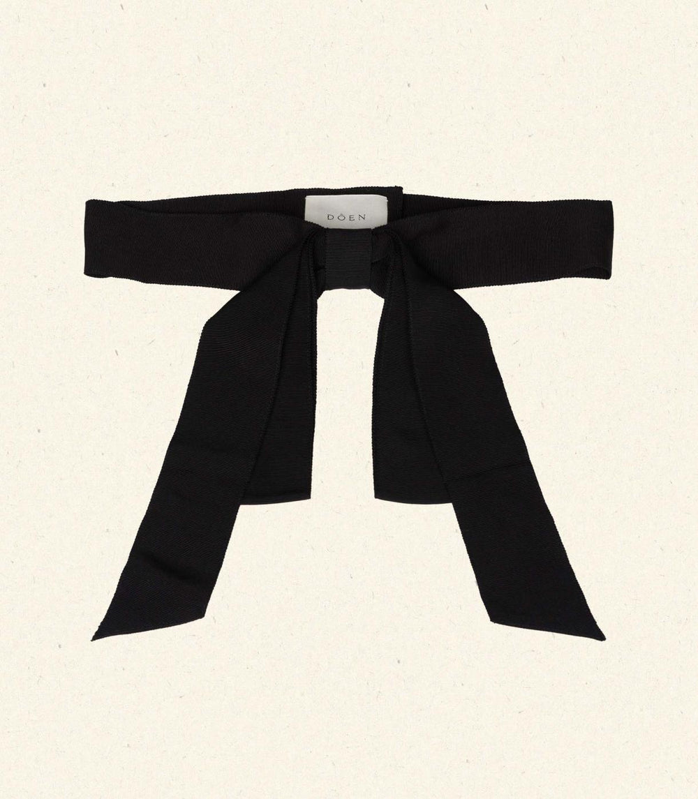 DÔEN Belts, Hats &amp; Gloves | Senna Belt Black Grosgrain - Women