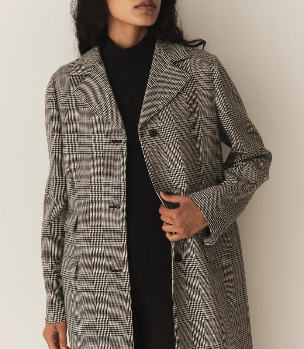 DÔEN Coats &amp; Jackets | Bellingham Coat Wickham Houndstooth Plaid - Women
