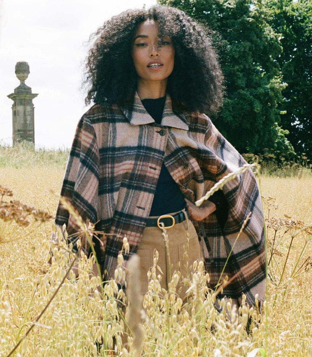 DÔEN Coats &amp; Jackets | Kent Cape Maclaine Plaid - Women