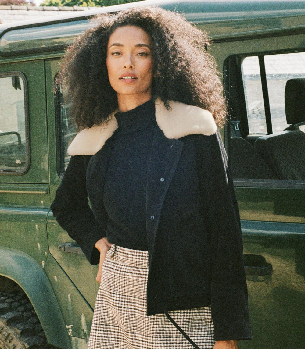 DÔEN Coats &amp; Jackets | Turner Suede Jacket Black - Women