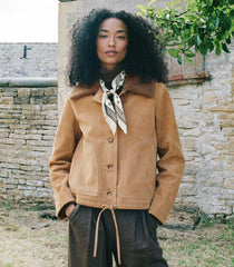 DÔEN Coats &amp; Jackets | Turner Suede Jacket Stag - Women