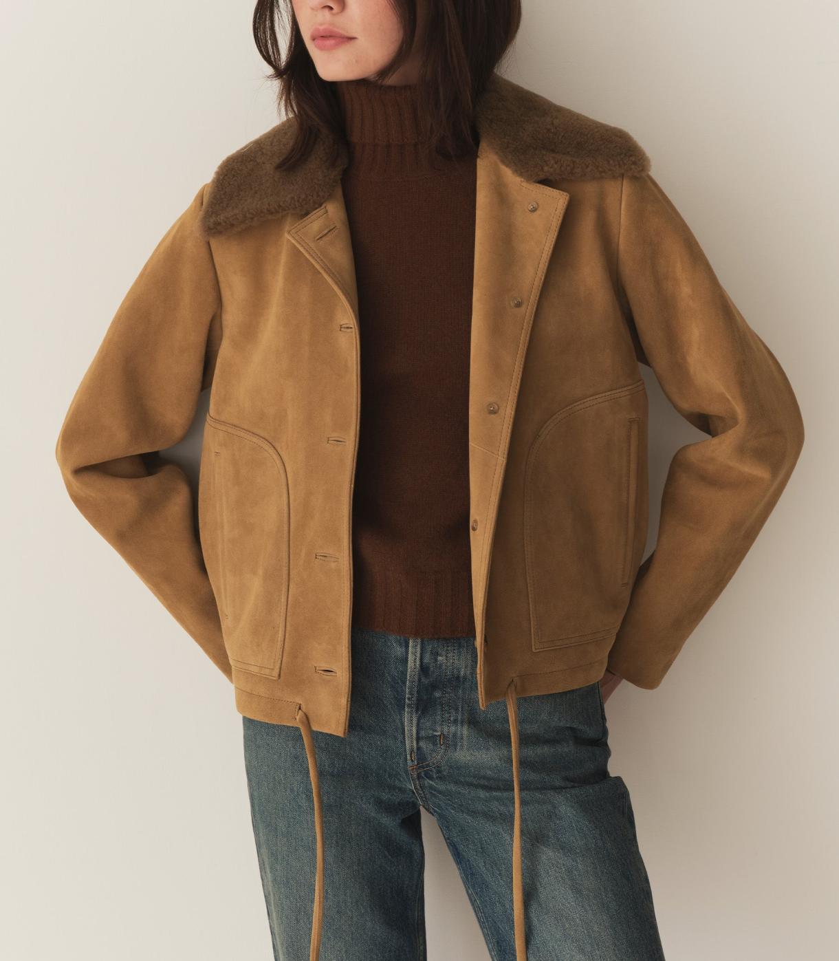 DÔEN Coats &amp; Jackets | Turner Suede Jacket Stag - Women