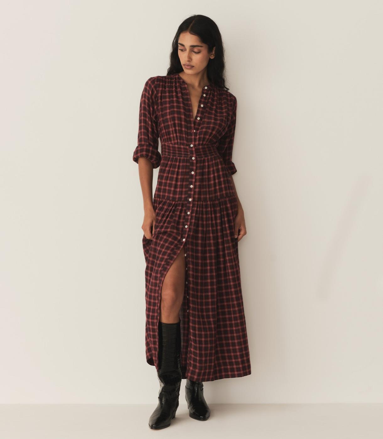 DÔEN Dresses | Annika Dress Rouge Countryside Plaid - Women