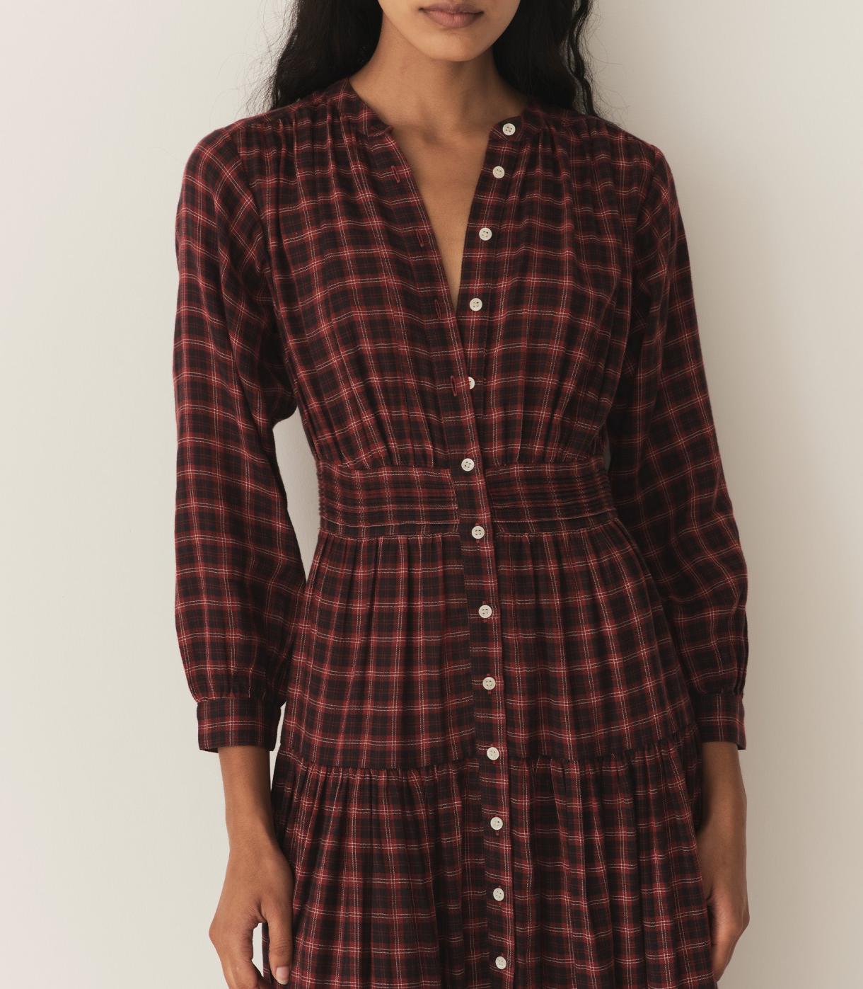 DÔEN Dresses | Annika Dress Rouge Countryside Plaid - Women
