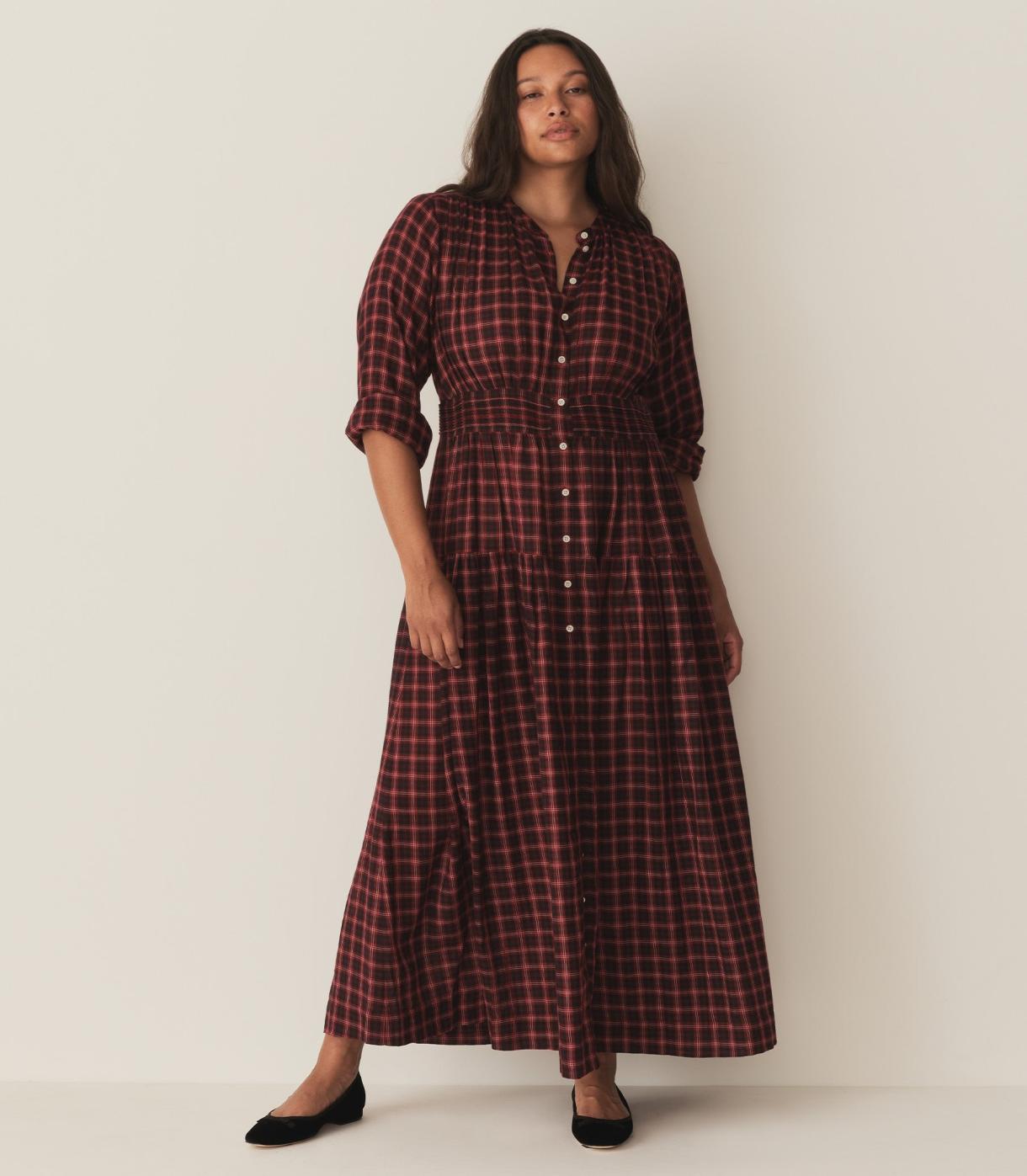DÔEN Dresses | Annika Dress Rouge Countryside Plaid - Women