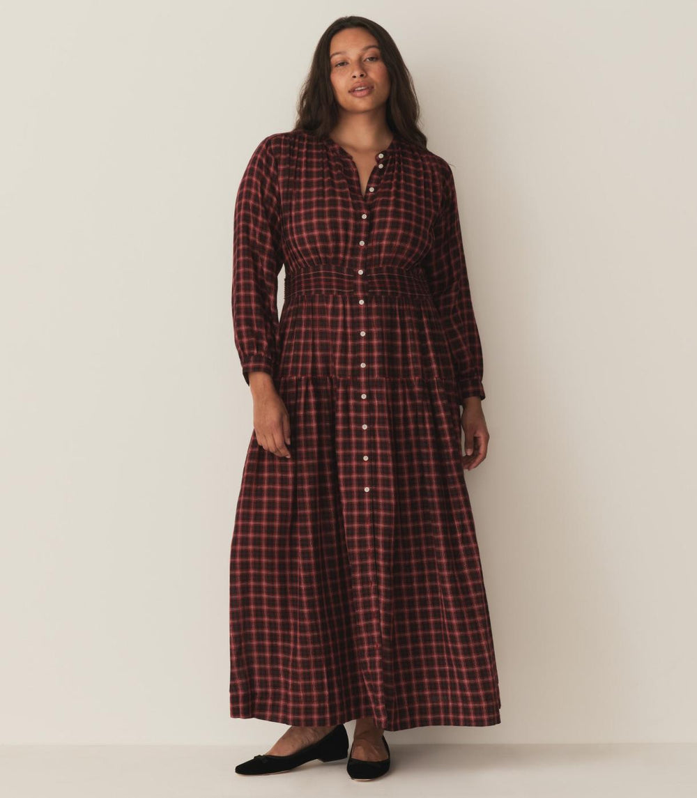 DÔEN Dresses | Annika Dress Rouge Countryside Plaid - Women