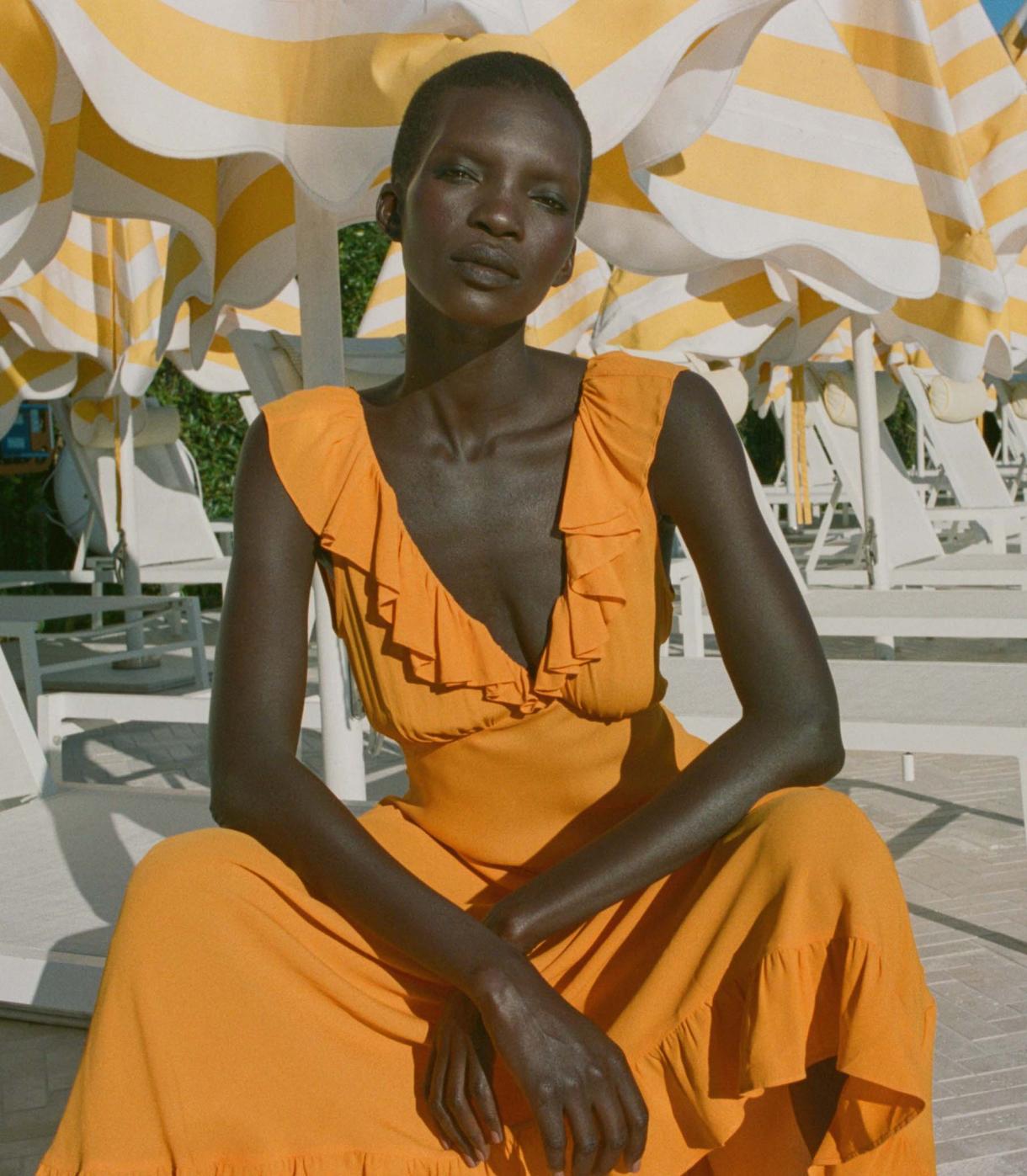 DÔEN Dresses | Arleen Dress Nasturtium Orange - Women