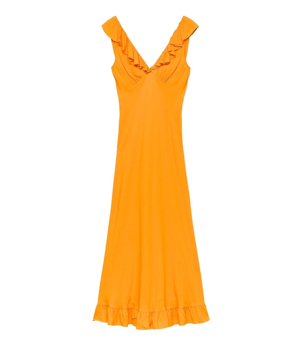 DÔEN Dresses | Arleen Dress Nasturtium Orange - Women