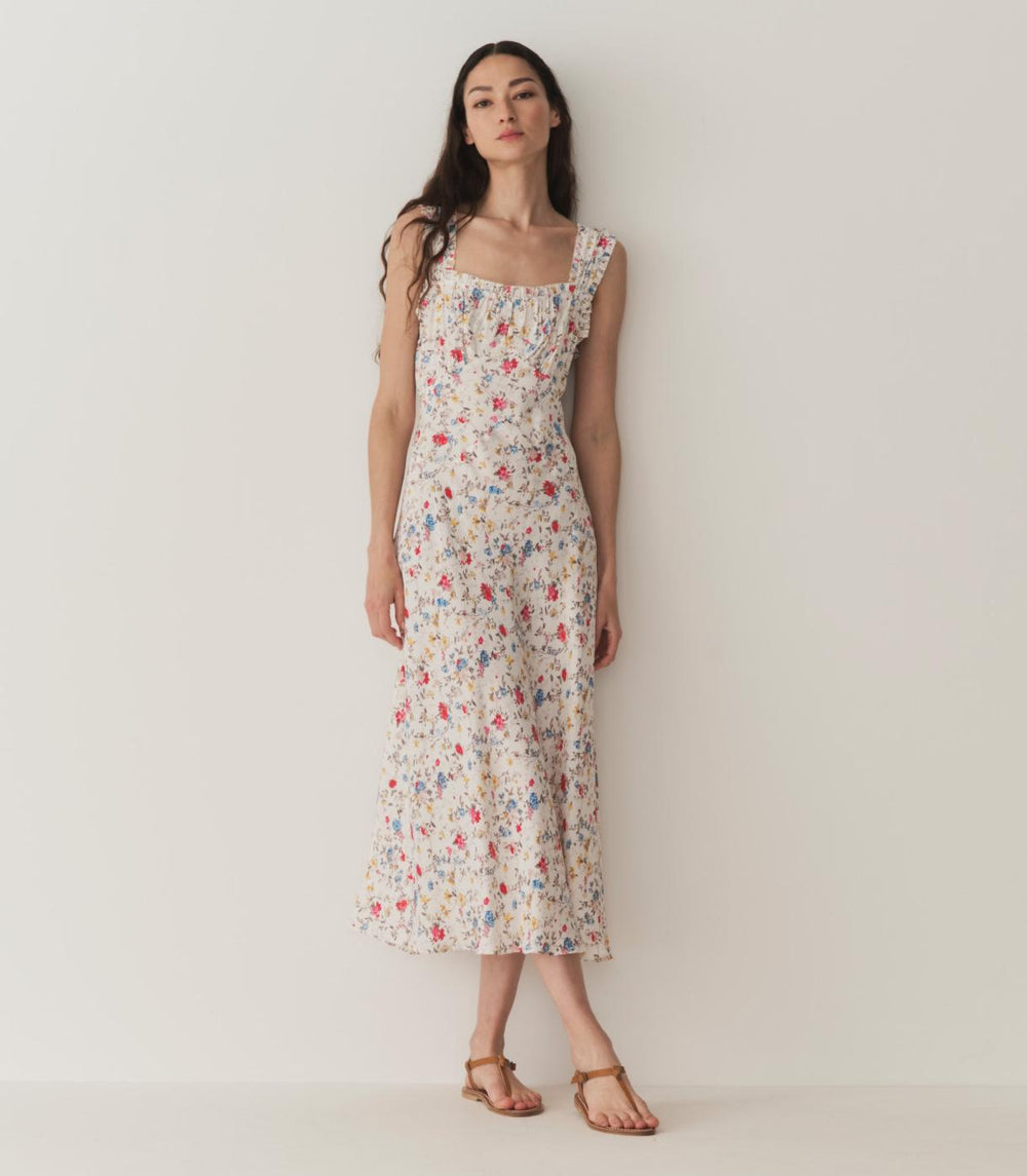 DÔEN Dresses | Ascella Dress Blanc Flowering Meadow - Women
