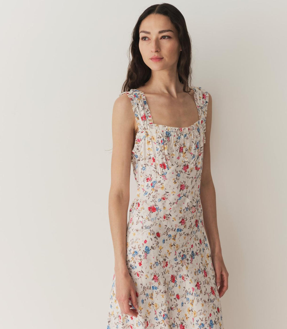 DÔEN Dresses | Ascella Dress Blanc Flowering Meadow - Women