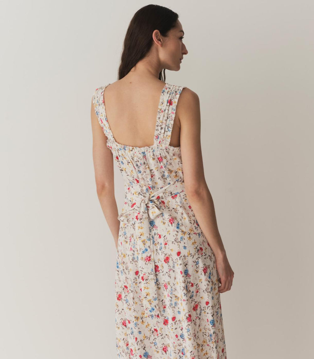 DÔEN Dresses | Ascella Dress Blanc Flowering Meadow - Women