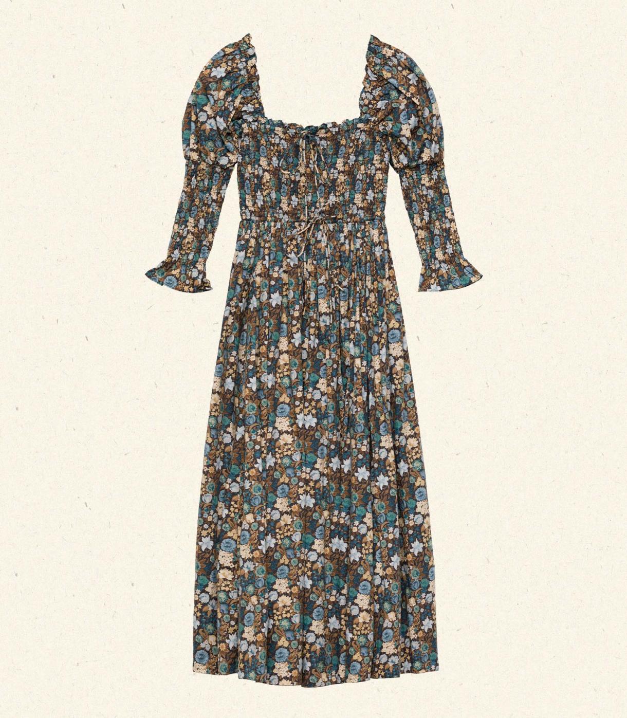 DÔEN Dresses | Bijou Dress Bleu Arbor Floral - Women