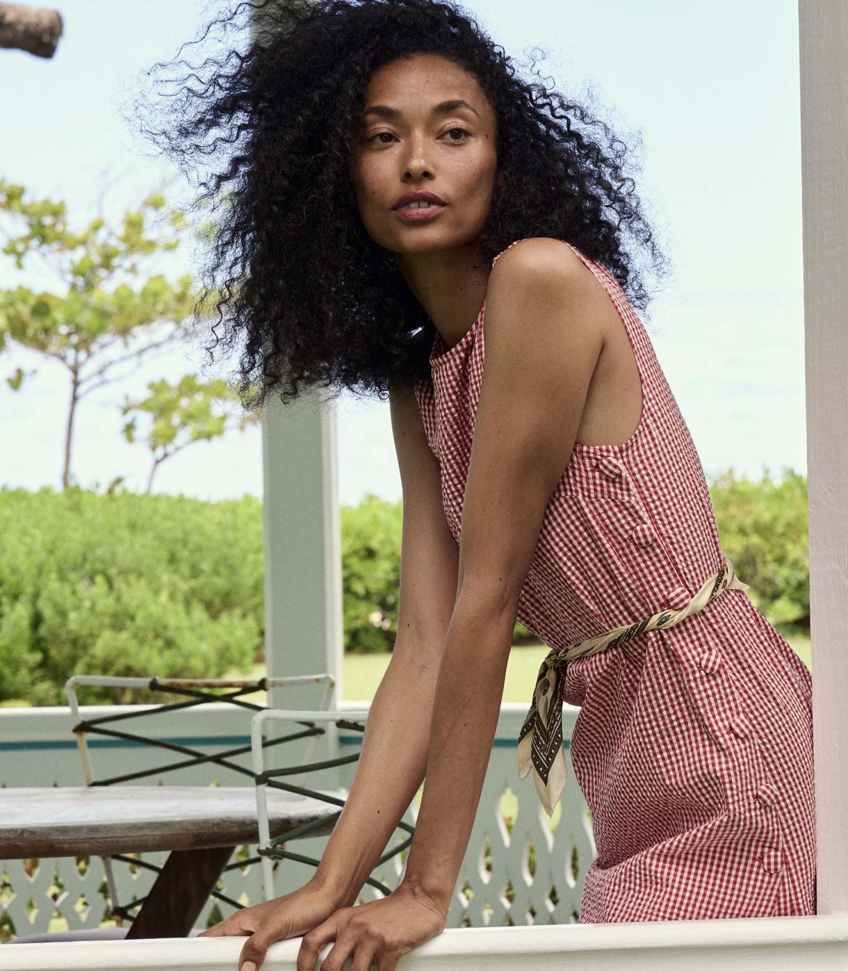 DÔEN Dresses | Coralie Dress Rouge La Maddalena Gingham - Women