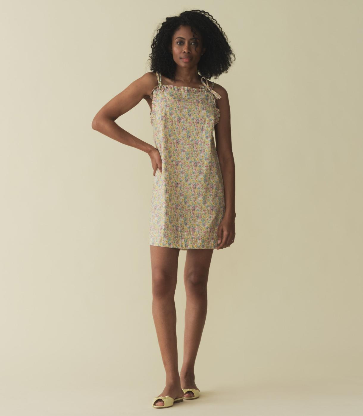 DÔEN Dresses | Dee Dress Chrysanthemum Sky Floral - Women