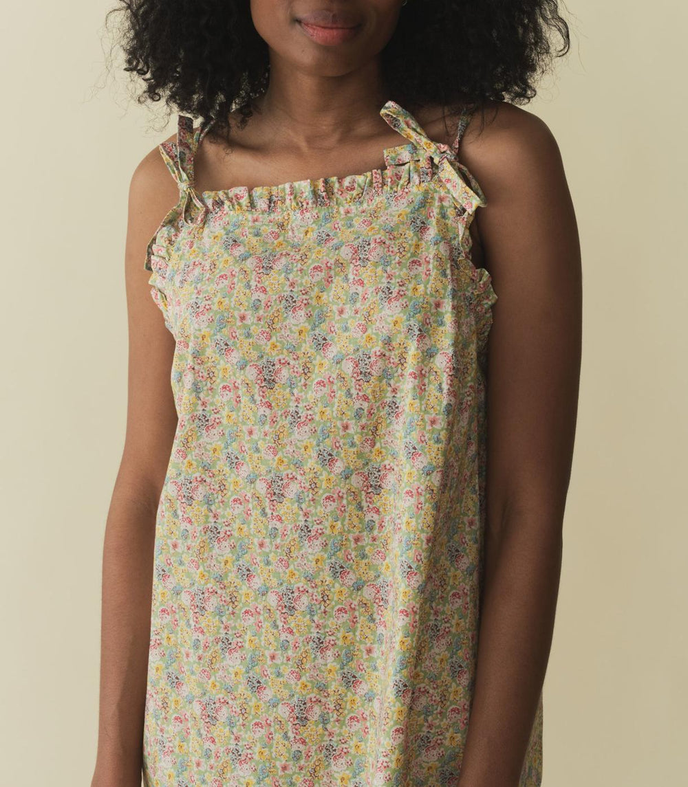 DÔEN Dresses | Dee Dress Chrysanthemum Sky Floral - Women