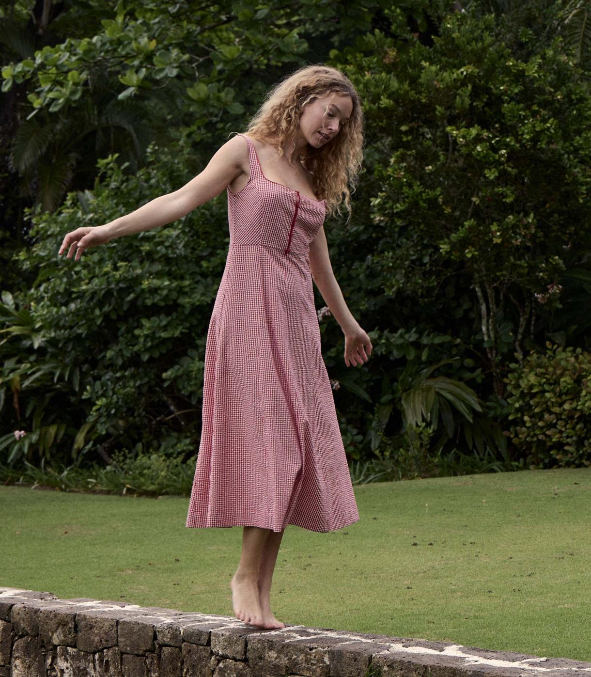 DÔEN Dresses | Delaney Dress Rouge La Maddalena Gingham - Women