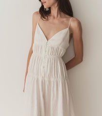 DÔEN Dresses | Irina Linen Dress Salt - Women