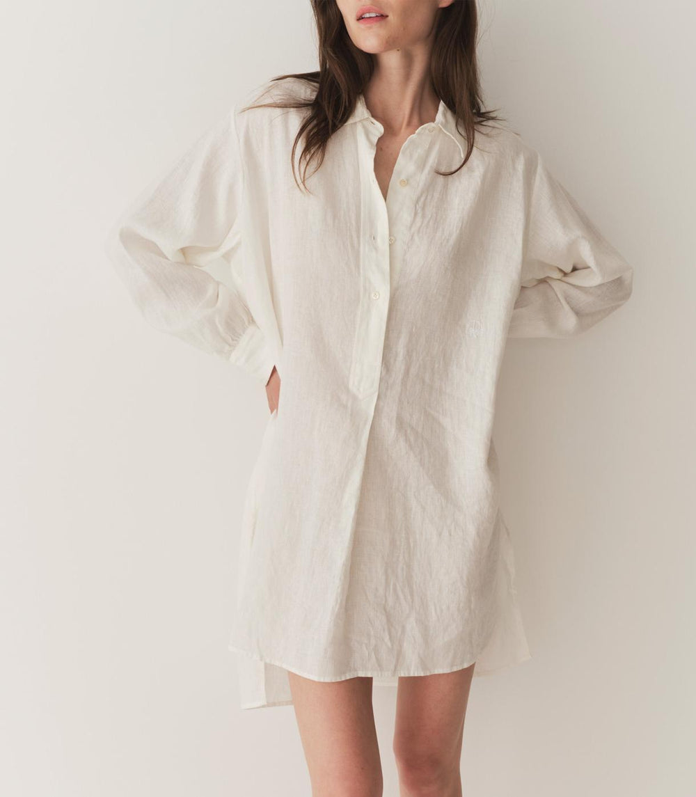 DÔEN Dresses | Jora Linen Dress Salt - Women