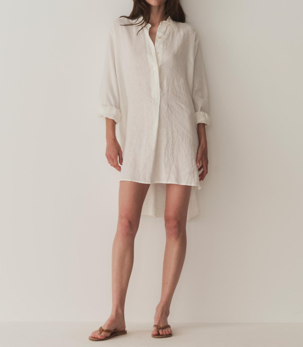 DÔEN Dresses | Jora Linen Dress Salt - Women