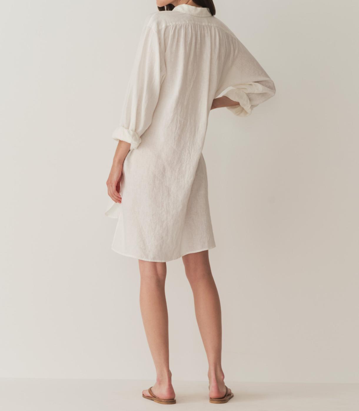 DÔEN Dresses | Jora Linen Dress Salt - Women