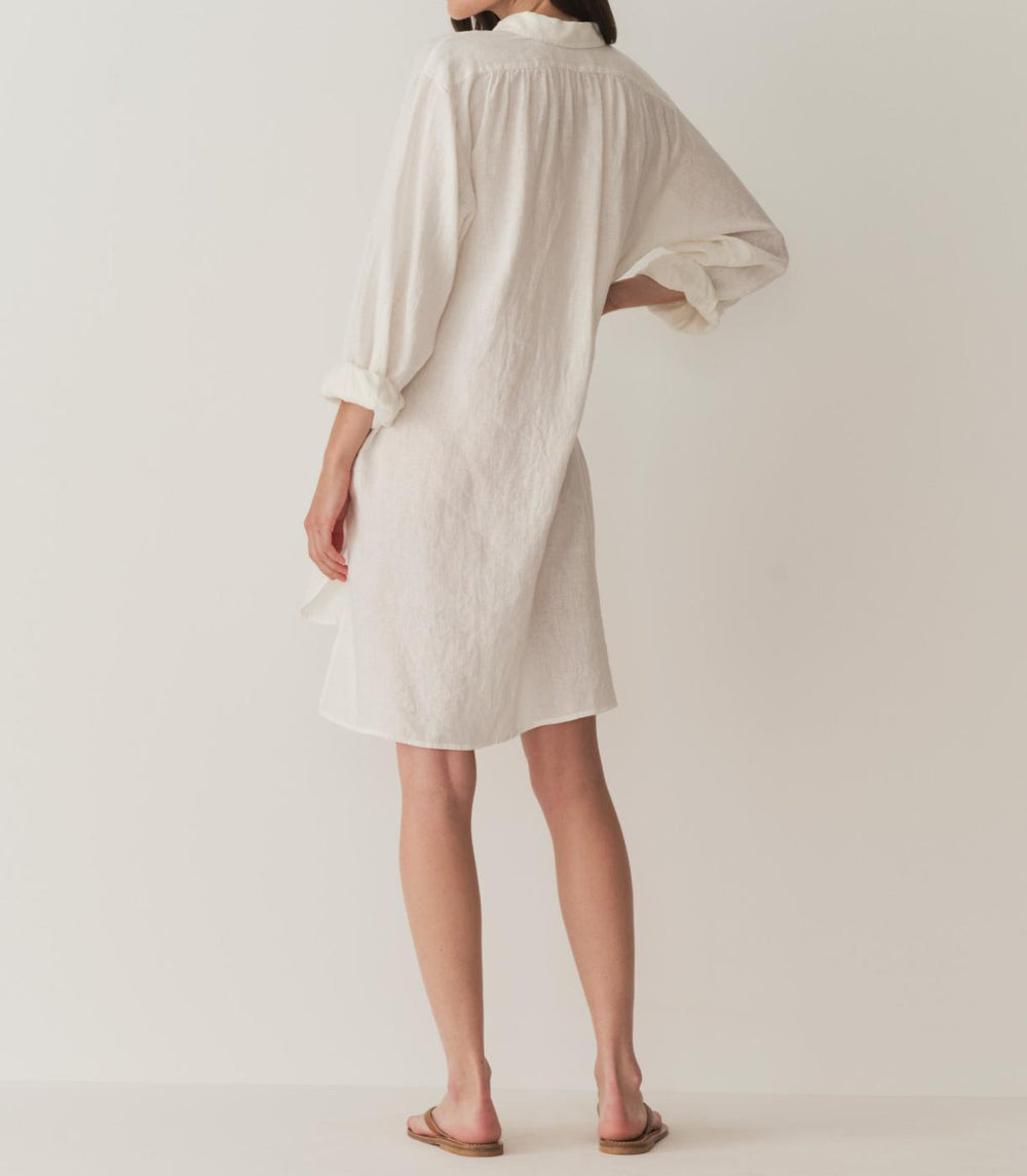 DÔEN Dresses | Jora Linen Dress Salt - Women