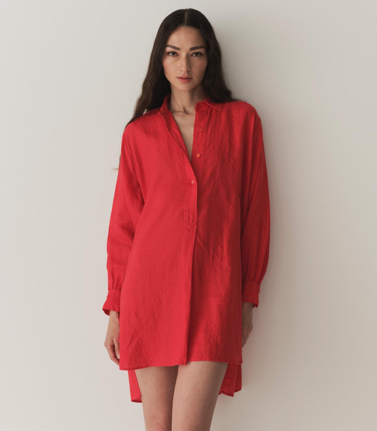 DÔEN Dresses | Jora Linen Dress Scarlet - Women