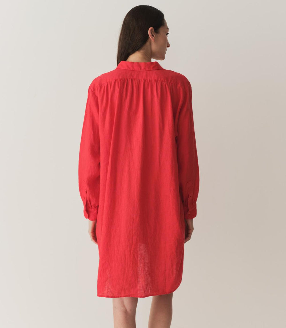 DÔEN Dresses | Jora Linen Dress Scarlet - Women