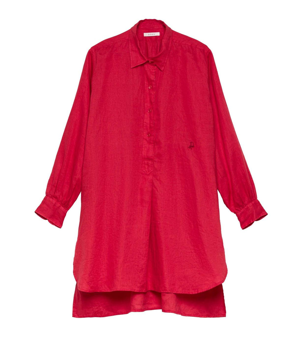 DÔEN Dresses | Jora Linen Dress Scarlet - Women